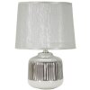 Lampe de table Mauro Ferretti Lucina E14 Ø 20x29 cm blanc argent