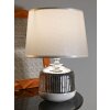 Lampe de table Mauro Ferretti Lucina E14 Ø 20x29 cm blanc argent