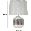 Lampe de table Mauro Ferretti Lucina E14 Ø 20x29 cm blanc argent