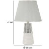 Lampe de table Mauro Ferretti Candela E27 Ø 25x41 cm blanc argent