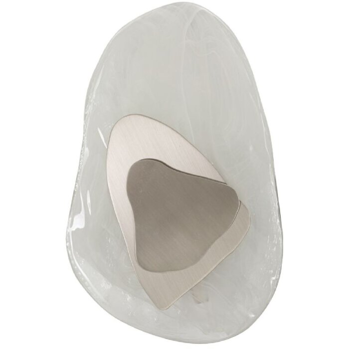 Lampe murale Mauro Ferretti Océan Argent E14 21x8x31 cm argent blanc