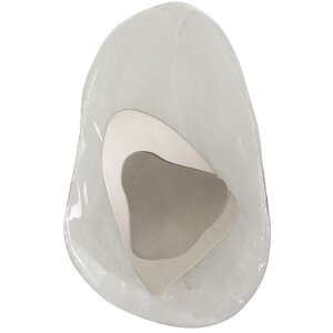 Lampe murale Mauro Ferretti Océan Argent E14 21x8x31 cm argent blanc