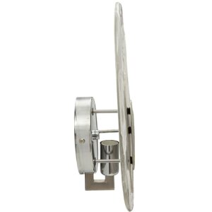 Lampe murale Mauro Ferretti Océan Argent E14 21x8x31 cm argent blanc