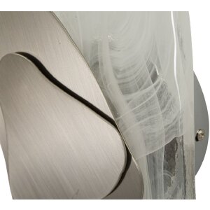 Lampe murale Mauro Ferretti Océan Argent E14 21x8x31 cm argent blanc