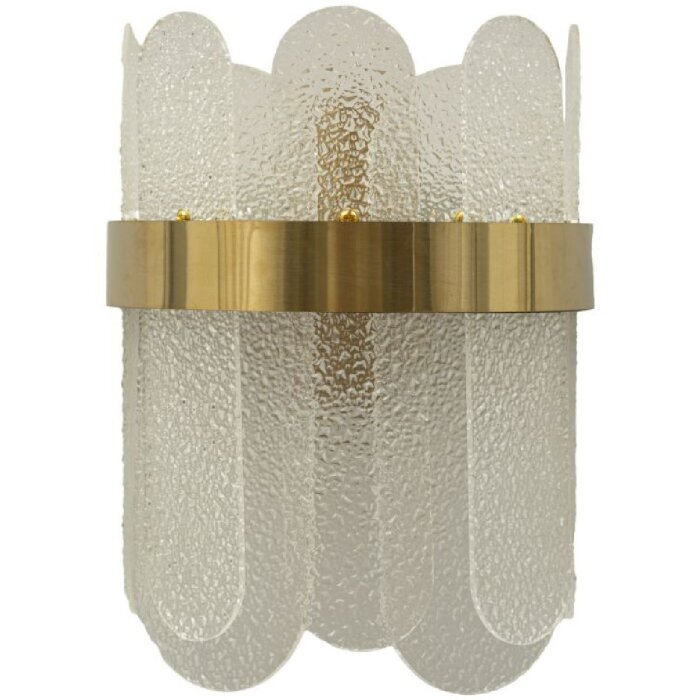 Lampe murale Mauro Ferretti Gris E14 20x14x28 cm or blanc