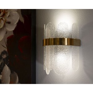 Lampe murale Mauro Ferretti Gris E14 20x14x28 cm or blanc