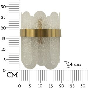 Lampe murale Mauro Ferretti Gris E14 20x14x28 cm or blanc