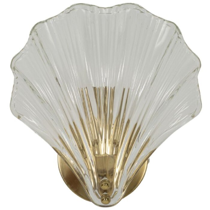 Lampe murale Mauro Ferretti Coquille E14 20x14x22 cm or naturel