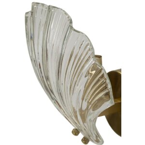 Lampe murale Mauro Ferretti Coquille E14 20x14x22 cm or naturel