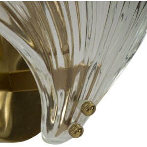 Lampe murale Mauro Ferretti Coquille E14 20x14x22 cm or naturel
