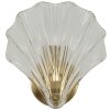 Lampe murale Mauro Ferretti Coquille E14 20x14x22 cm or naturel