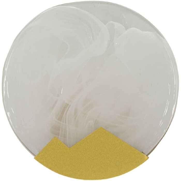 Lampe murale Mauro Ferretti Lune E14 Ø 20x10 cm or blanc