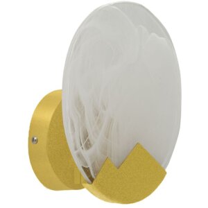 Lampe murale Mauro Ferretti Lune E14 Ø 20x10 cm or blanc