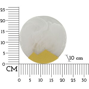 Lampe murale Mauro Ferretti Lune E14 Ø 20x10 cm or blanc