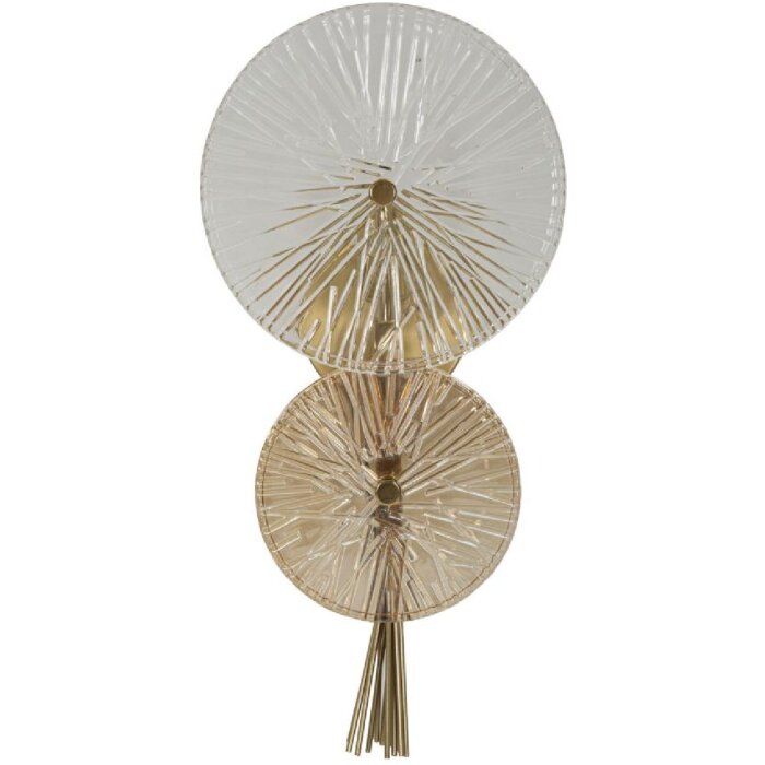 Lampe murale Mauro Ferretti Aube E14 20x14x41 cm doré naturel
