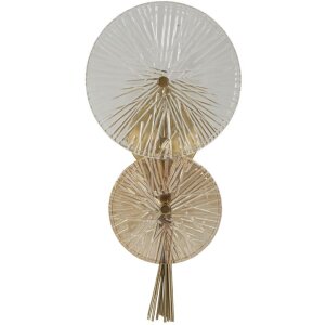 Lampe murale Mauro Ferretti Aube E14 20x14x41 cm doré naturel