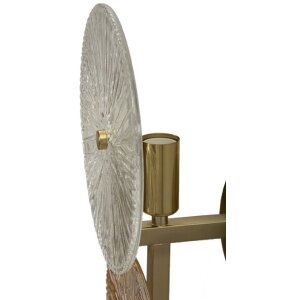 Lampe murale Mauro Ferretti Aube E14 20x14x41 cm doré naturel