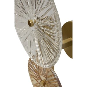 Lampe murale Mauro Ferretti Aube E14 20x14x41 cm doré naturel