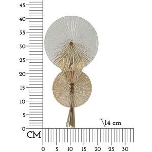 Lampe murale Mauro Ferretti Aube E14 20x14x41 cm doré naturel