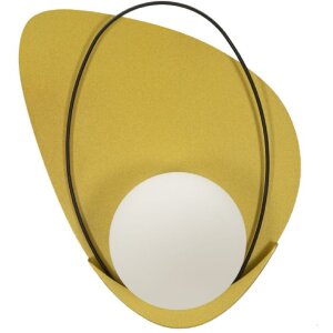 Lampe murale Mauro Ferretti Cycle E27 28x17x32 cm or noir blanc