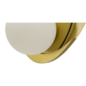 Lampe murale Mauro Ferretti Cycle E27 28x17x32 cm or noir blanc