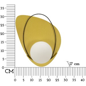 Lampe murale Mauro Ferretti Cycle E27 28x17x32 cm or noir blanc