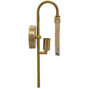 Lampe murale Mauro Ferretti Softi E14 15x14x38 cm or naturel