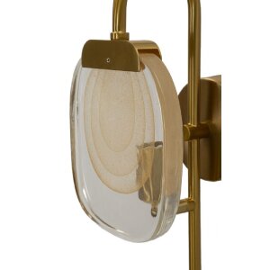 Lampe murale Mauro Ferretti Softi E14 15x14x38 cm or naturel