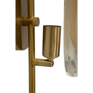Lampe murale Mauro Ferretti Softi E14 15x14x38 cm or naturel