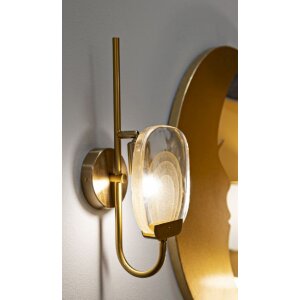 Lampe murale Mauro Ferretti Softi E14 15x14x38 cm or naturel