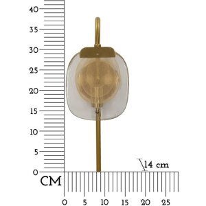 Lampe murale Mauro Ferretti Softi E14 15x14x38 cm or naturel