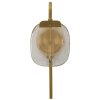 Lampe murale Mauro Ferretti Softi E14 15x14x38 cm or naturel