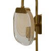 Lampe murale Mauro Ferretti Softi E14 15x14x38 cm or naturel
