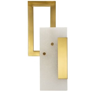 Lampe murale Mauro Feretti Cubes E14 15x8x33 cm doré satiné