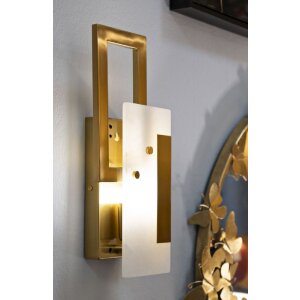 Lampe murale Mauro Feretti Cubes E14 15x8x33 cm doré satiné