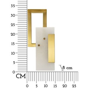 Lampe murale Mauro Feretti Cubes E14 15x8x33 cm doré satiné