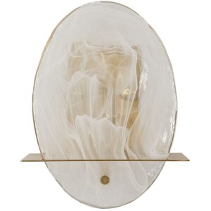 Lampe murale Mauro Ferretti Portlan 20 x 11 x 25 cm en doré naturel E14