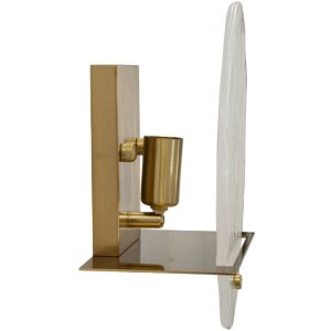 Lampe murale Mauro Ferretti Portlan 20 x 11 x 25 cm en doré naturel E14