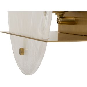 Lampe murale Mauro Ferretti Portlan 20 x 11 x 25 cm en doré naturel E14