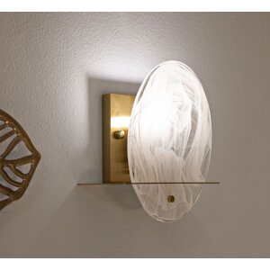 Lampe murale Mauro Ferretti Portlan 20 x 11 x 25 cm en doré naturel E14