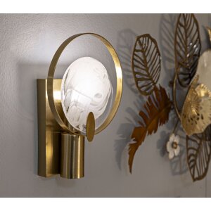 Lampe murale Mauro Ferretti Oklan E14 20x10x29 cm dorée naturelle