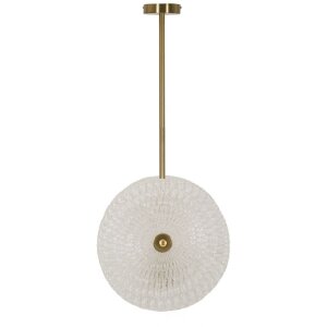 Lampe de plafond en verre Mauro Ferretti E14 35x18x80 cm doré blanc