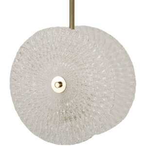 Lampe de plafond en verre Mauro Ferretti E14 35x18x80 cm doré blanc