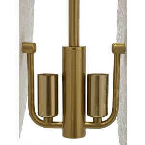 Lampe de plafond en verre Mauro Ferretti E14 35x18x80 cm doré blanc
