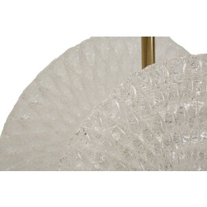 Lampe de plafond en verre Mauro Ferretti E14 35x18x80 cm doré blanc