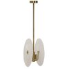 Lampe de plafond en verre Mauro Ferretti E14 35x18x80 cm doré blanc