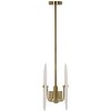 Lampe de plafond en verre Mauro Ferretti E14 35x18x80 cm doré blanc
