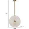 Lampe de plafond en verre Mauro Ferretti E14 35x18x80 cm doré blanc