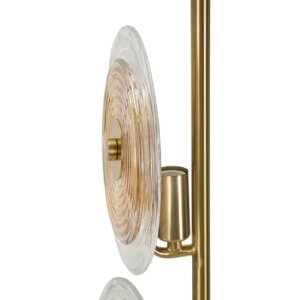 Lampe de table Mauro Ferretti Venise E14 Ø 25x63 cm doré naturel brun