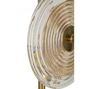 Lampe de table Mauro Ferretti Venise E14 Ø 25x63 cm doré naturel brun